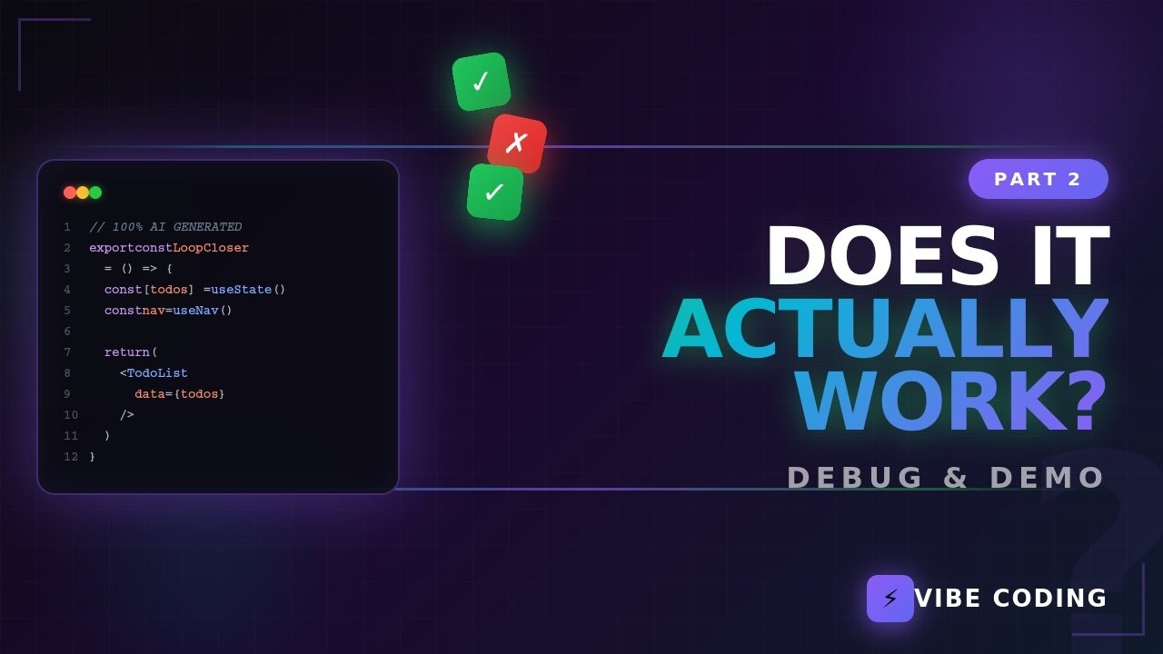 One Prompt → Full React Native App: Debugging & Demo (VibeCoding Part 2 -  Todo App)