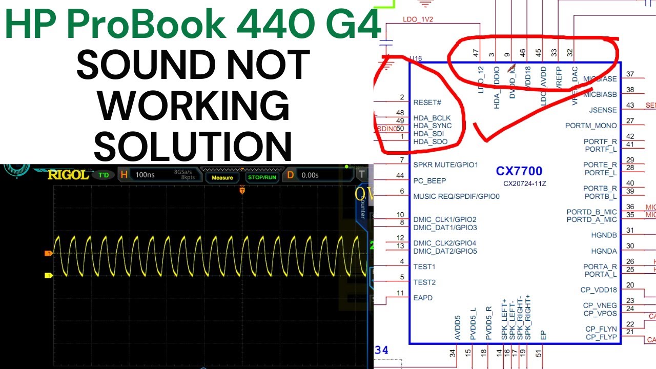 HP ProBook 440 G4 SOUND NOT WORKING SOLUTION DA0X81MB6E0 | Chiplevel Laptop Repair Training Course