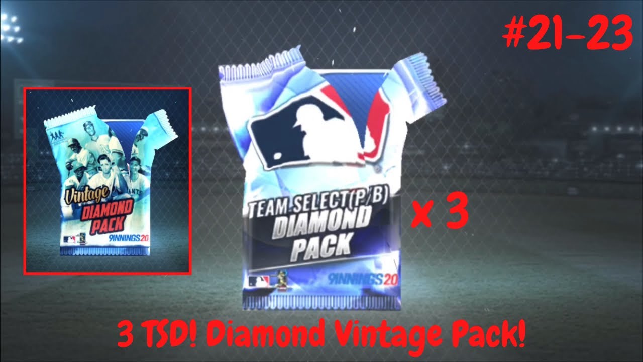 MLB 9 INNINGS 20 - 3 Team Select Diamond Packs! Diamond Vintage Pack! 2 New Starters!