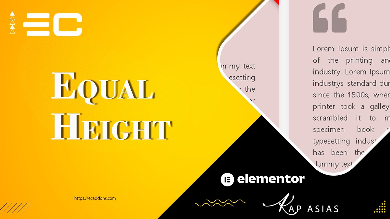 How to Use Elementor Equal Height to manage Sections or Widgets | EC Addons Elementor Tutorial