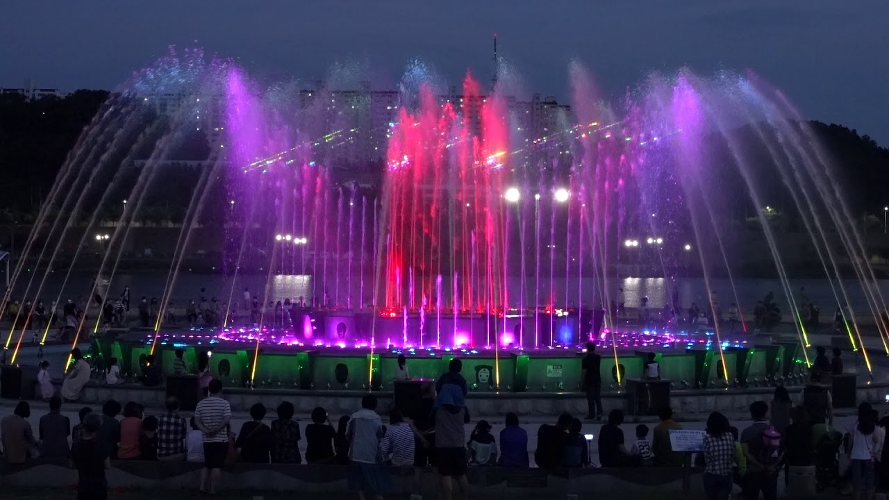 안동 음악분수 낙동강변 Pro 2. Fountain show  ` AnDong` Korea : sony RX100M7 compect camera.
