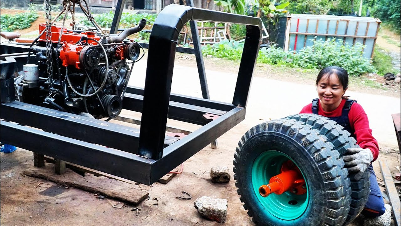 Part 7: Installing dual front wheels on a tricycle | A non-stop workday