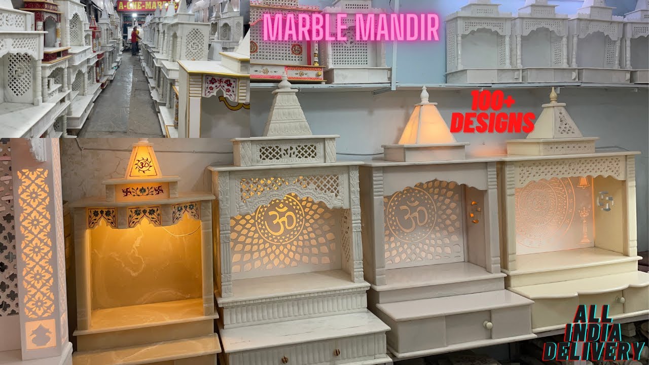 Marble Mandir Corian Mandir  at Cheapest Price Mandir Market in Delhi Kirti Nagar Furniture Market