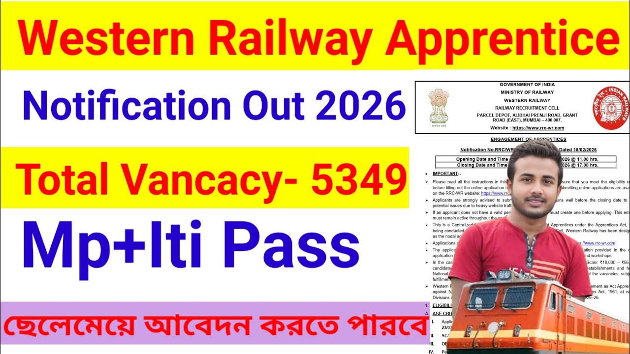 Western Railway Apprentices Notification Out & Western Railway Apprentices &