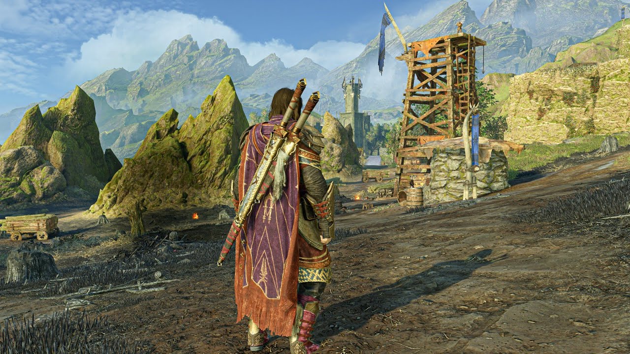 Shadow of War 4K No HDR Free Roam Gameplay | PS5