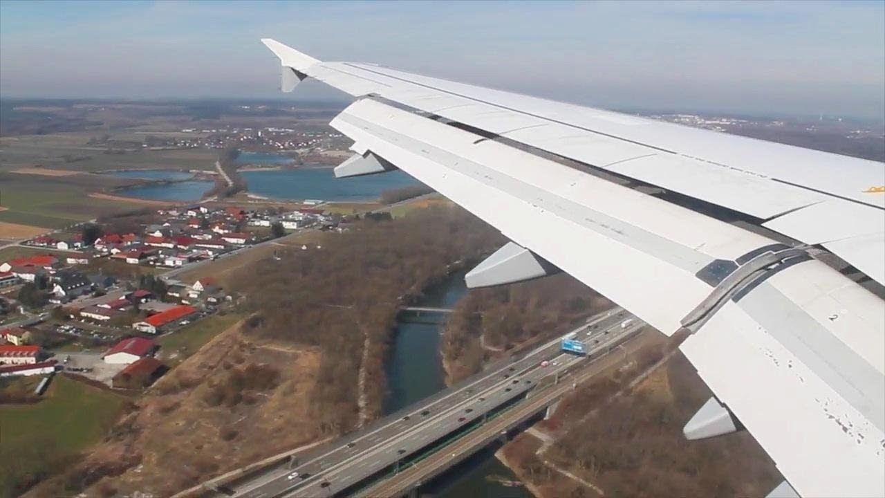 Lufthansa A320-200 Oslo-Munich Safety, Takeoff, Inflight, Approach, Landing