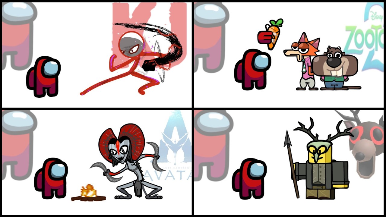 Mini Crewmate Kills Steal a Brainrot Characters | Among Us