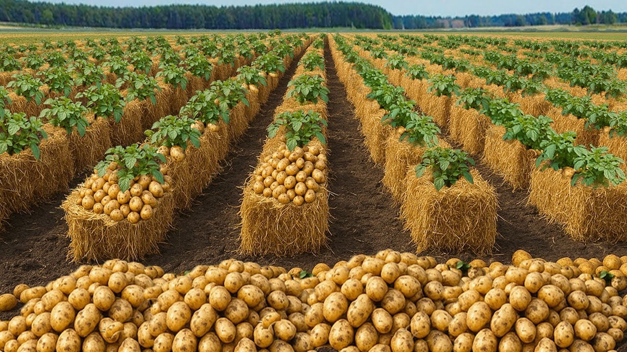 Don’t Waste Straw! Use It to Grow Potatoes Like This!