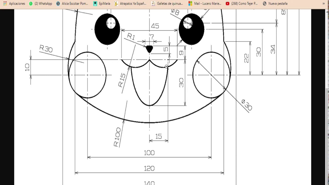 Pikachu en AUTOCAD 2D