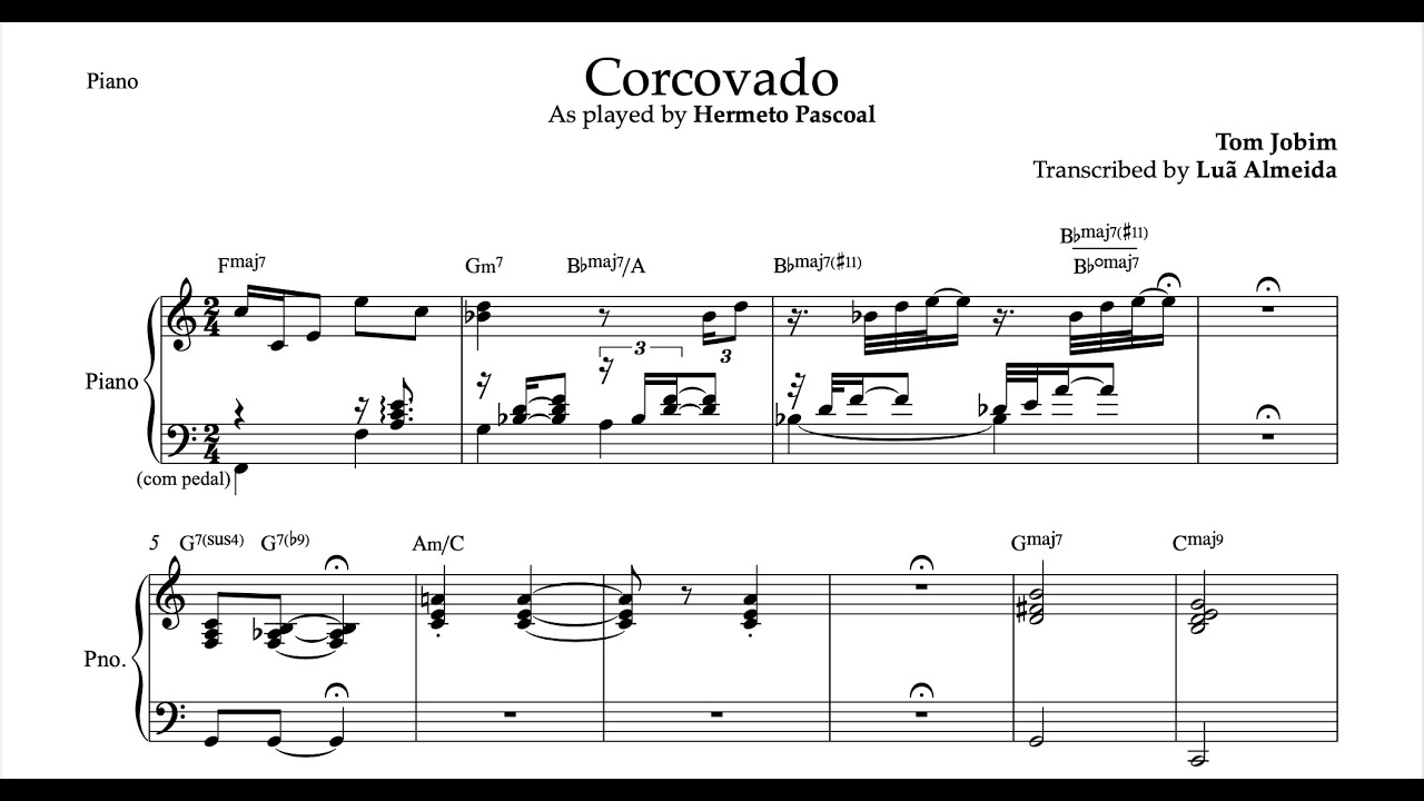 Corcovado - Hermeto Pascoal & Elis Regina (piano transcription)