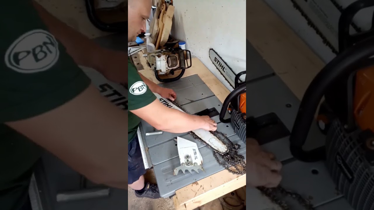 Trak na piłę mini tartak #stihl #stihlchainsaw #holzfforma #chainsawmill #chainsawmilling #chainsaw