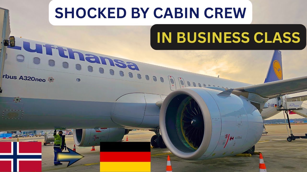 BUSINESS CLASS ON LUFTHANSA | UNBELIEVABLE CABIN CREW | OSLO TO FRANKFURT | A320NEO | FLIGHT REVIEW.