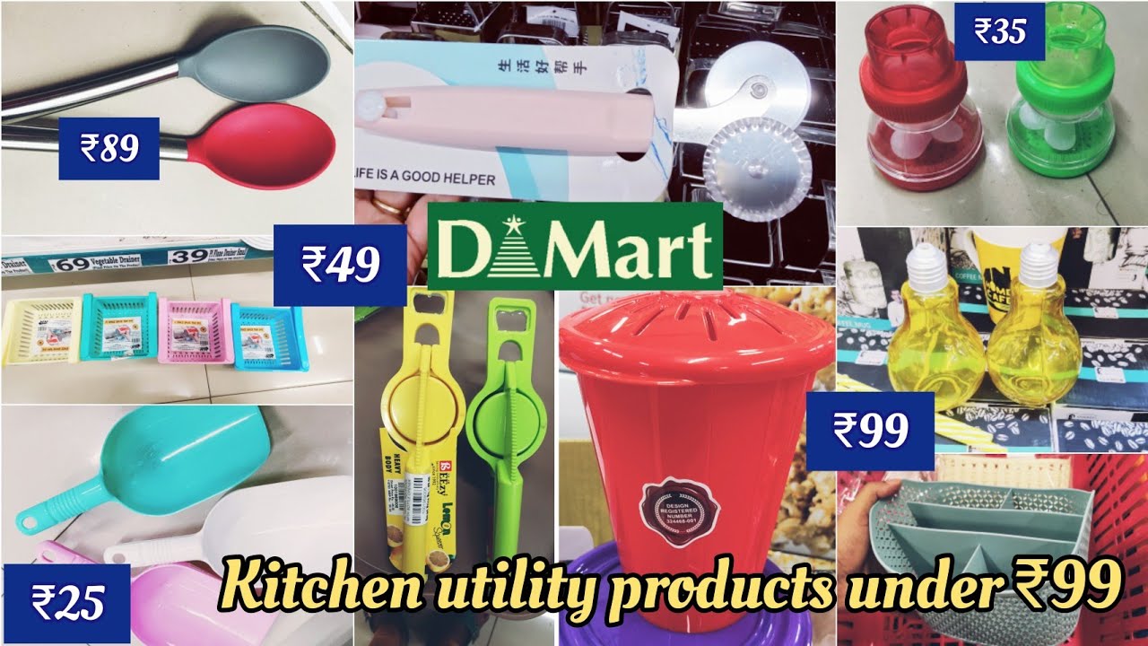 Dmart kitchen products under ₹99, latest time & space saving cheap organisers gadgets cleaning items
