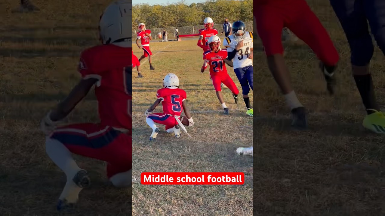 Great play!!! Middle school football &hellip; almost to the crib!!!