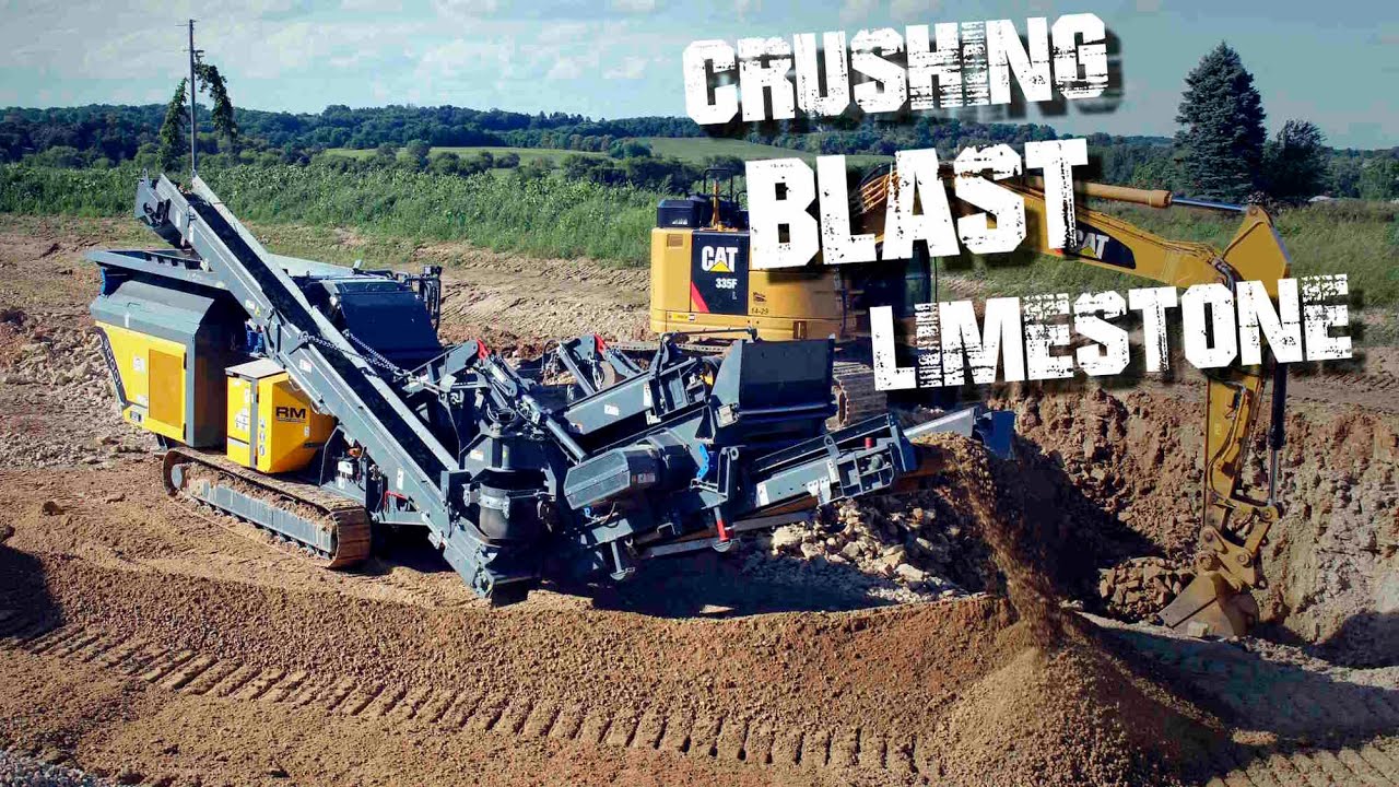 RM 90GO! - Crushing Blast Limestone from a Retention Pond