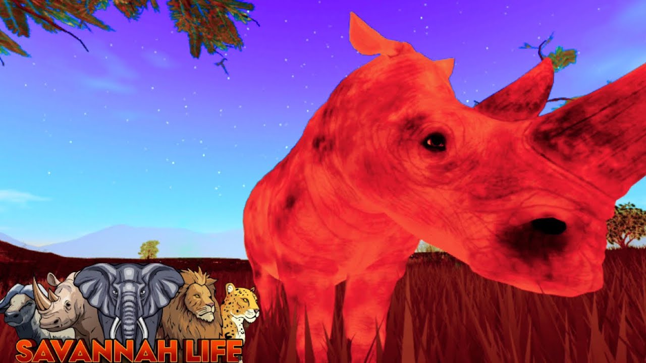 DESTROYING LIONS  AS BROWN RHINO | ROBLOX SAVANNAH LIFE NEW UPDATE!