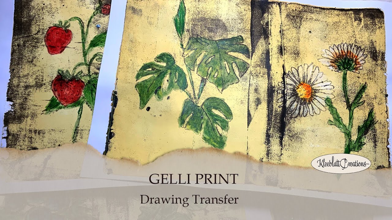 🇩🇪 🇬🇧 GELLI PRINT / China Marker drawing transfer tutorial