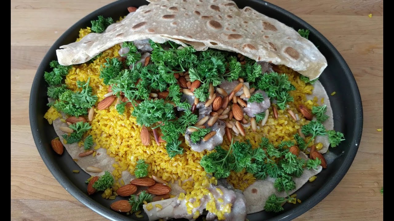 Mansaf -  منسف‎ - Jordanian Mansaf Recipe - Lamb Recipe - National Dish - Mansaf Recipe