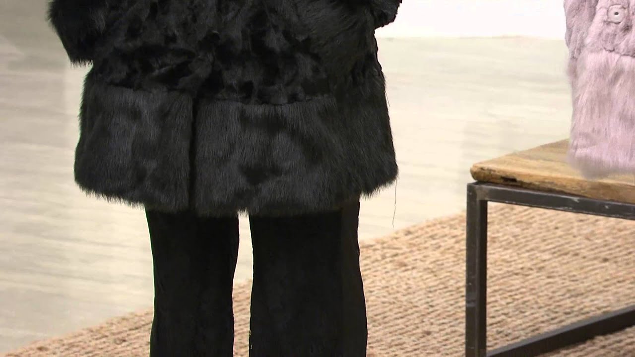 Dennis Basso Platinum Collection Textured Faux Fur Coat with Jacque Gonzales