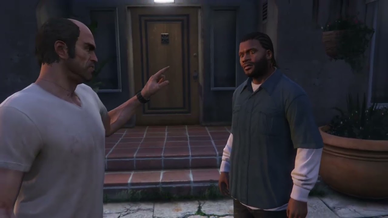 Franklin laugh at Trevor when he fall