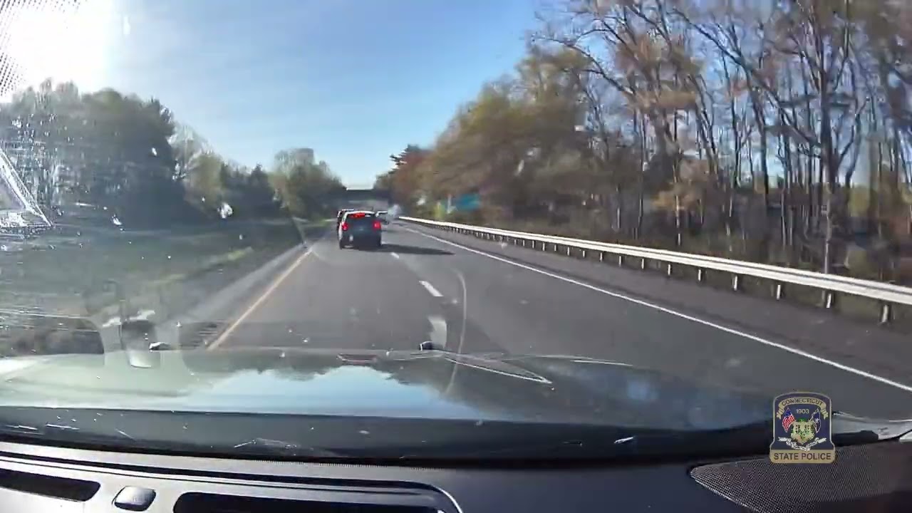 Connecticut police chased driver who passed through CT DOT pattern on Route 2 in Colchester