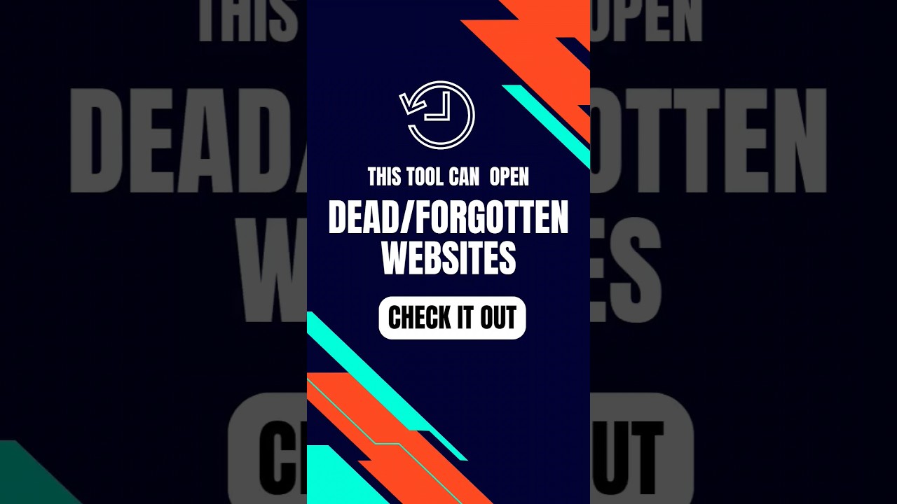 This Tool can open dead websites #technology #ai #internethacks #tricks #tutorials #waybackmachine
