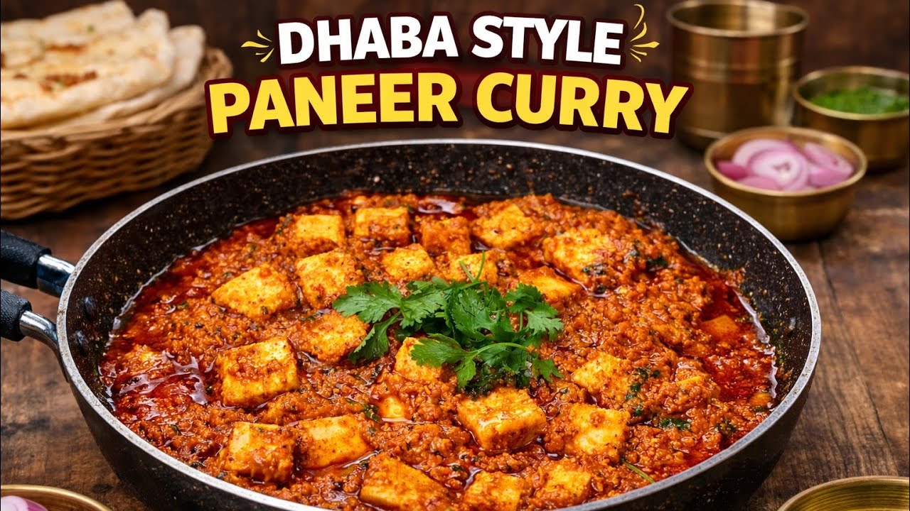 ఇంట్లోనే ధాబా స్టైల్ పన్నీర్ కర్రీ 😋👌| Dhaba Style Paneer Curry7 