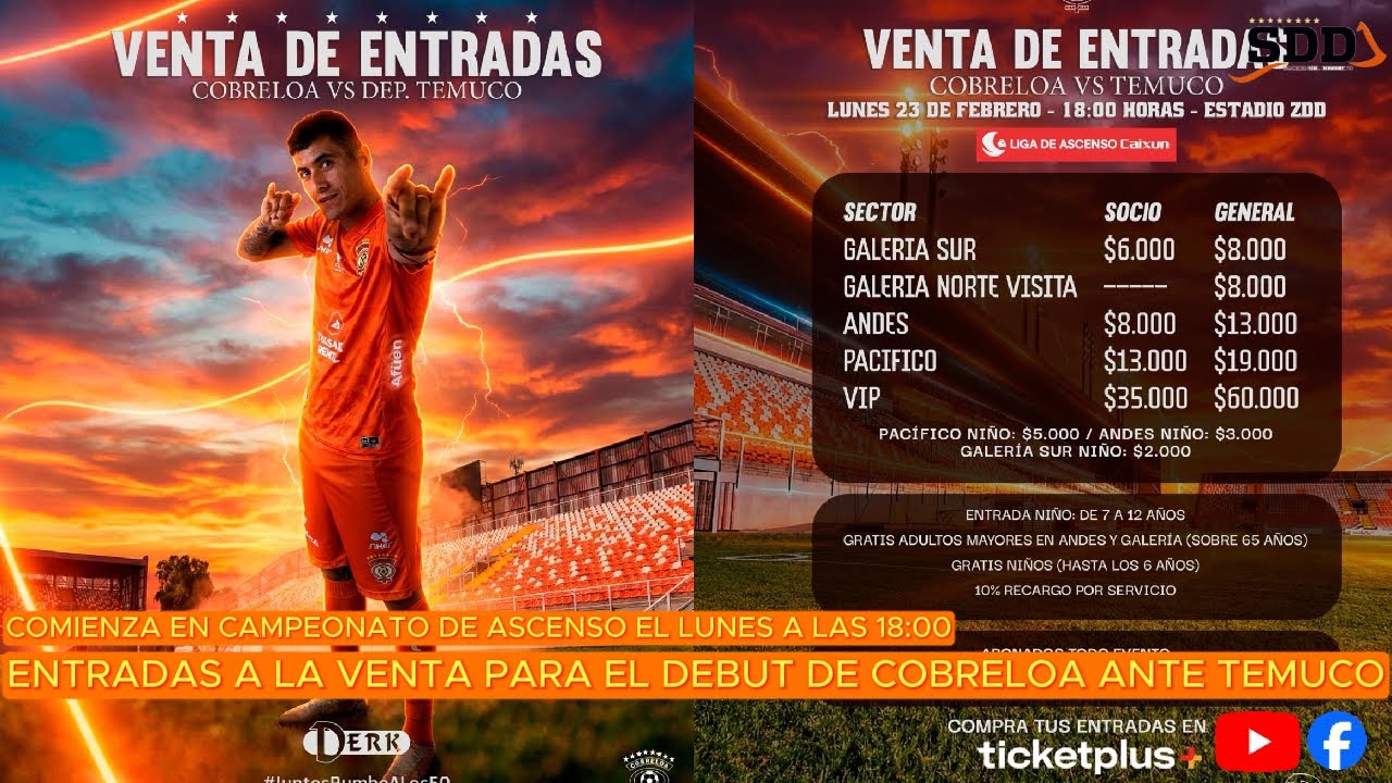 Entradas a la venta para el debut de Cobreloa ante Temuco por el Ascenso