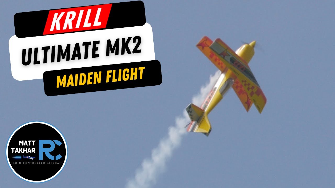 New RC Plane Maiden Flight - Krill Ultimate 39% GP123!