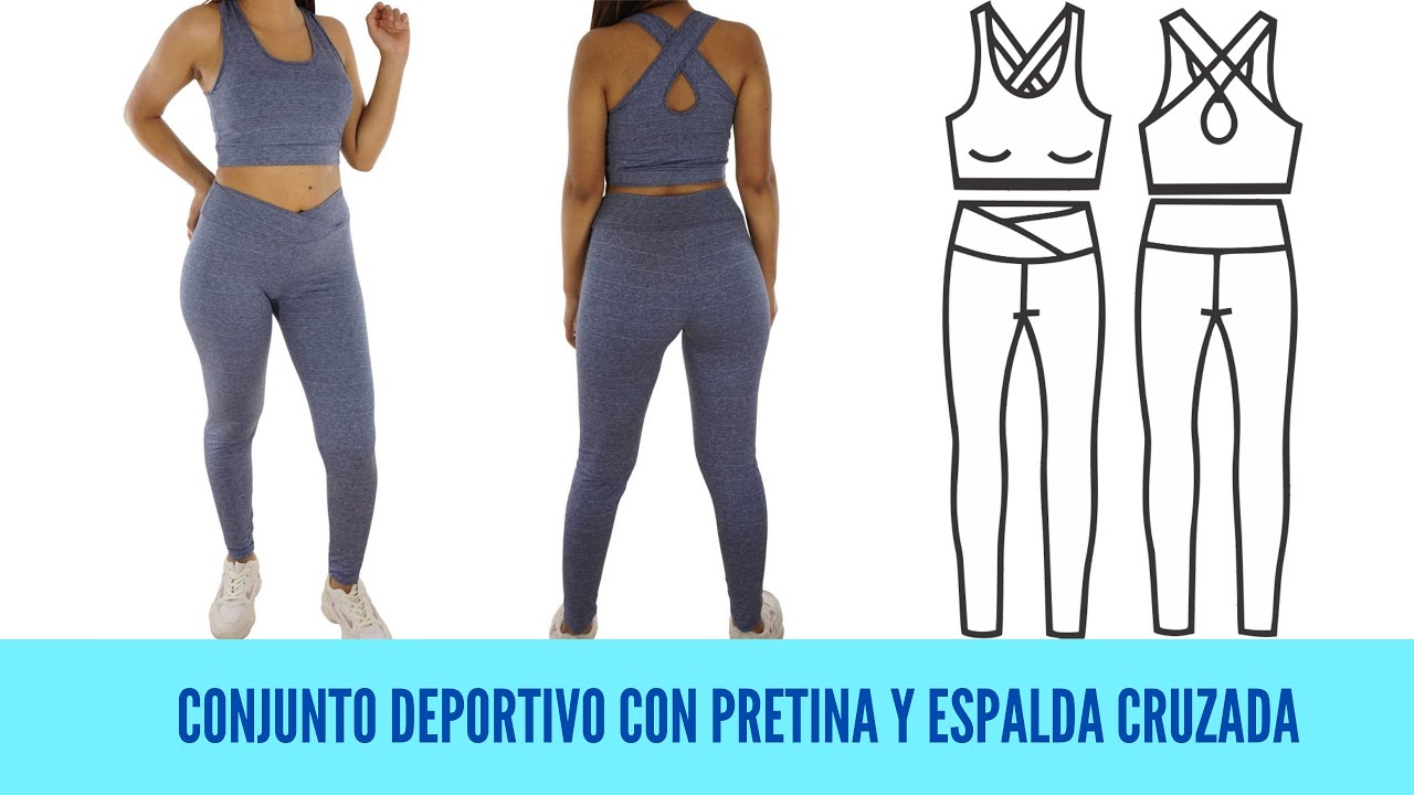 CONJUNTO DEPORTIVO CON PRETINA Y ESPALDA CRUZADA /Confección paso a paso /Trucos de costura /Fácil