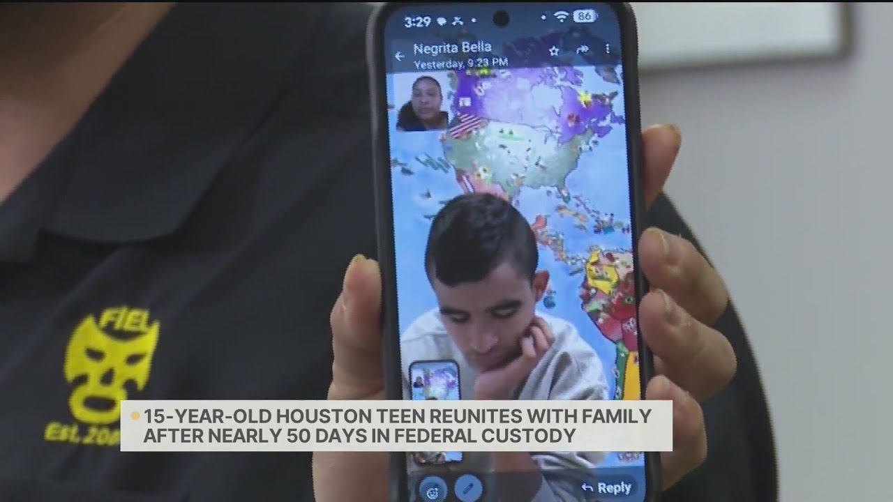 Houston teen to reunite with his family after being in federal custody for 50 days