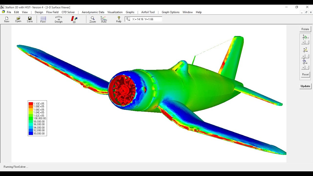 CFD Analysis of a F4U Corsair Airplane using Stallion 3D v 4.0