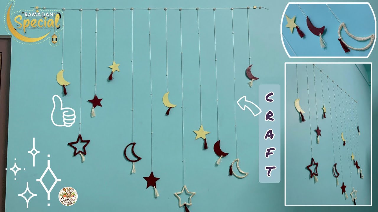 |Ramadan Special Episode-7|🌙• Ramadan Wall Decor DIY•⭐#ramadan #walldecor #diy #easydiy #craft 