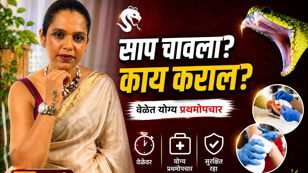 SNAKE BITE FIRST AID treatment [first aid - snake bite][मराठी] Dr Pooja