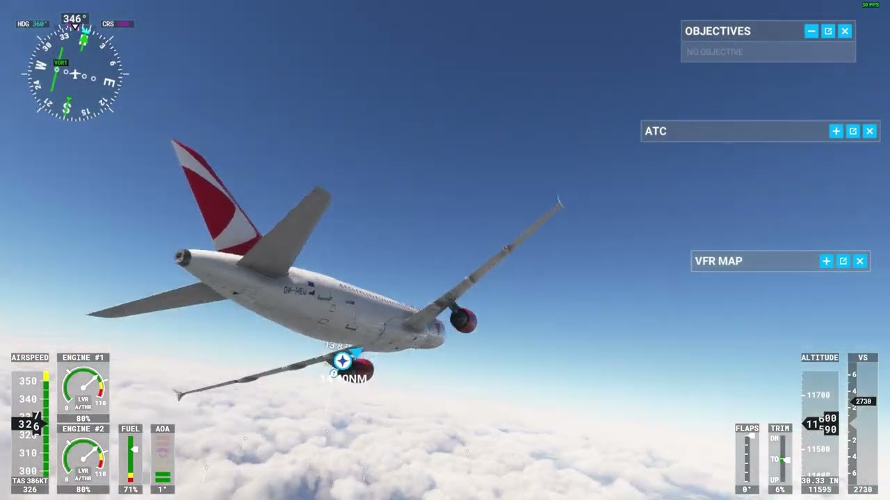 Microsoft Flight Simulator &ndash; Czech Airlines Airbus A320-200 from Prague to Nice OK744
