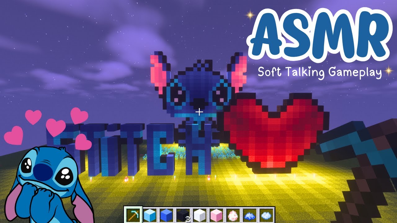 ASMR Gaming ✨ Minecraft - Building Stitch with Relaxing Keyboard Sounds & White Noise ✨