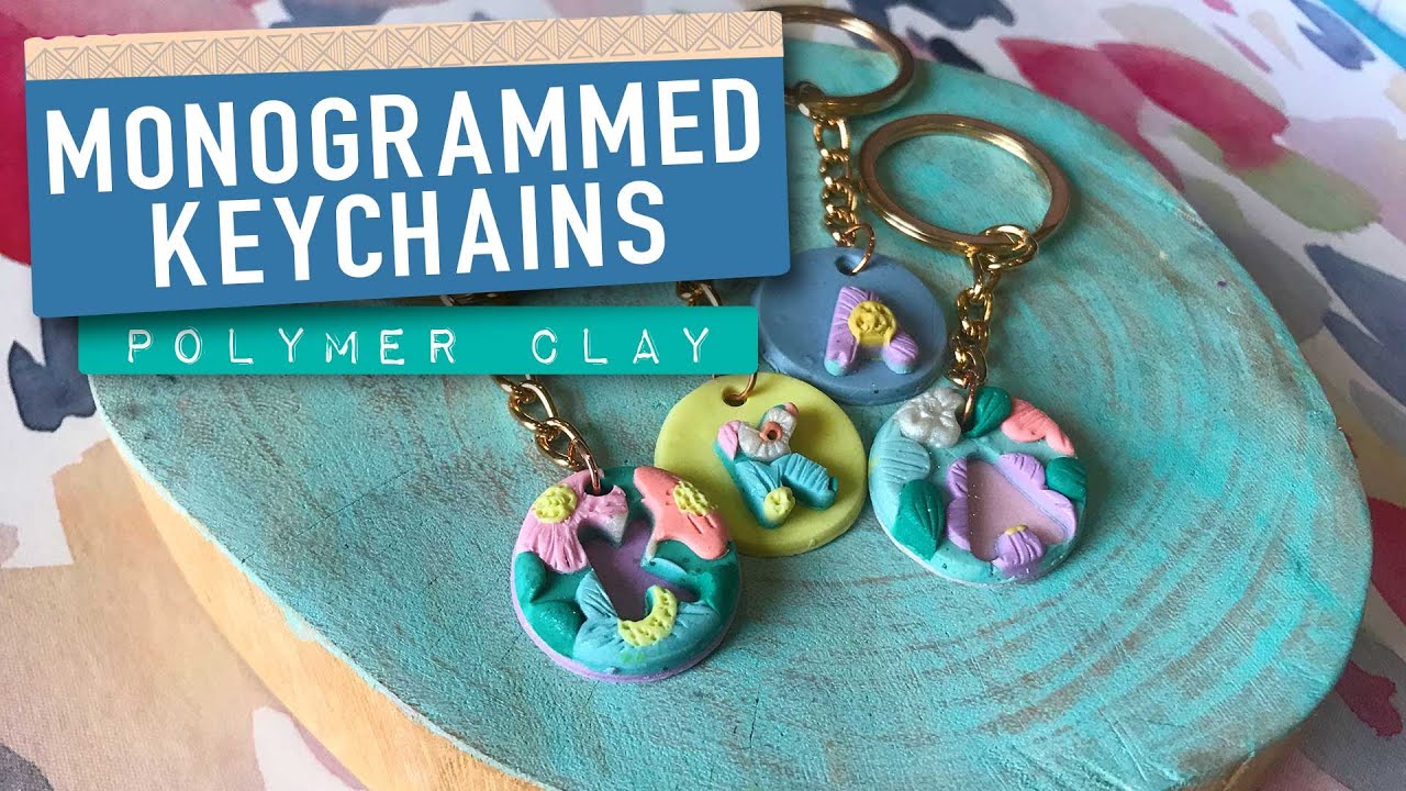 Polymer Clay Tutorial 53: Monogrammed Keychain and Get to Know Me =)