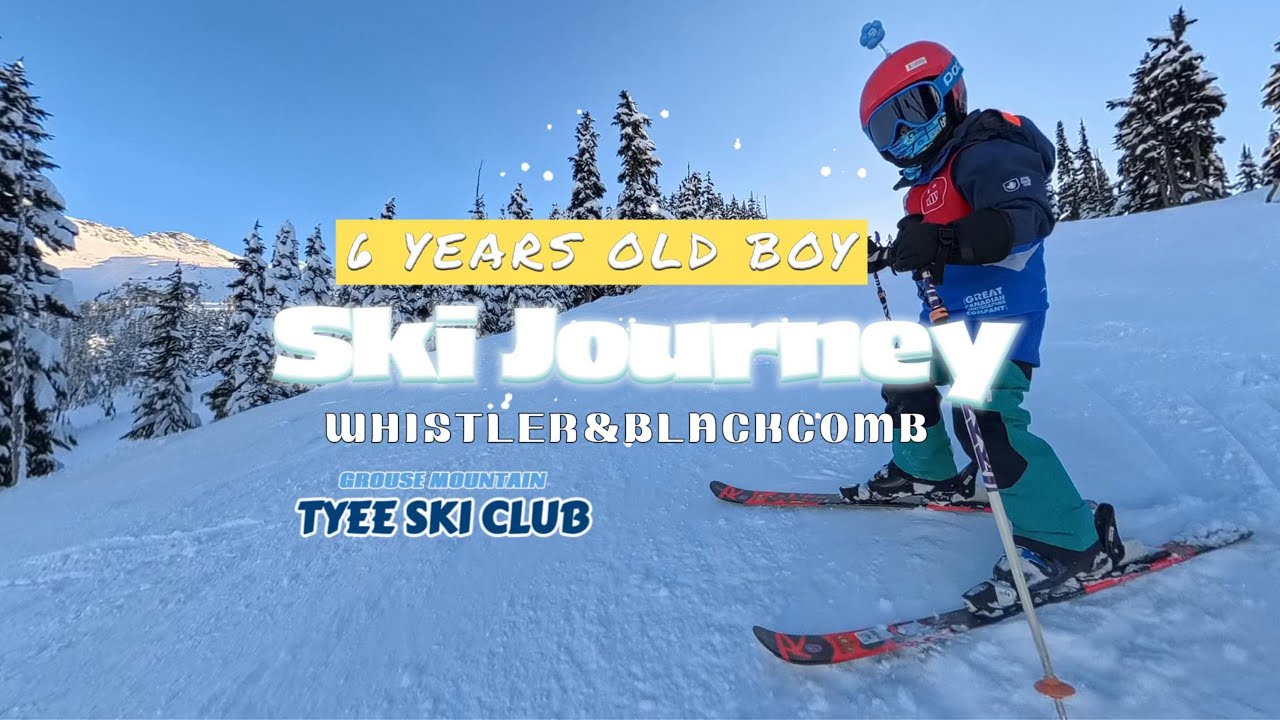 6-летний мальчик катается на лыжах | тренировка в клубе Tyee