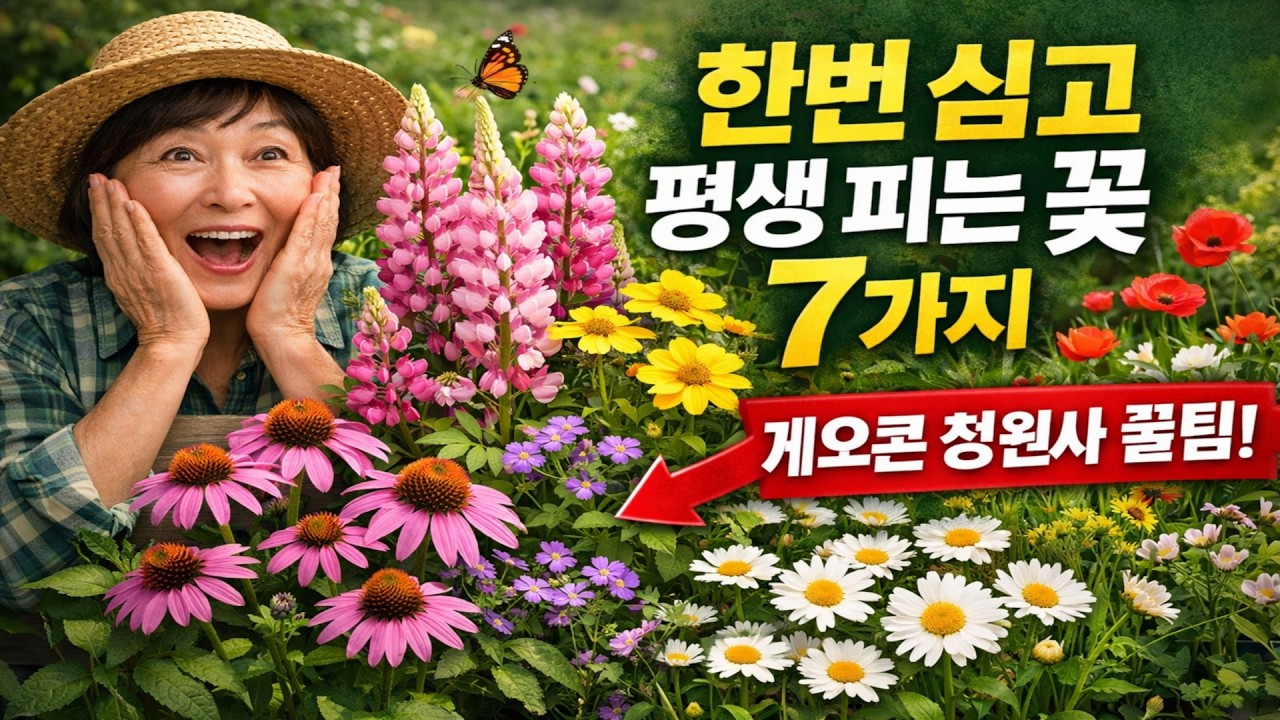 한 번만 심으면 평생 보는 꽃 7가지 | 게으른 정원사의 비밀
