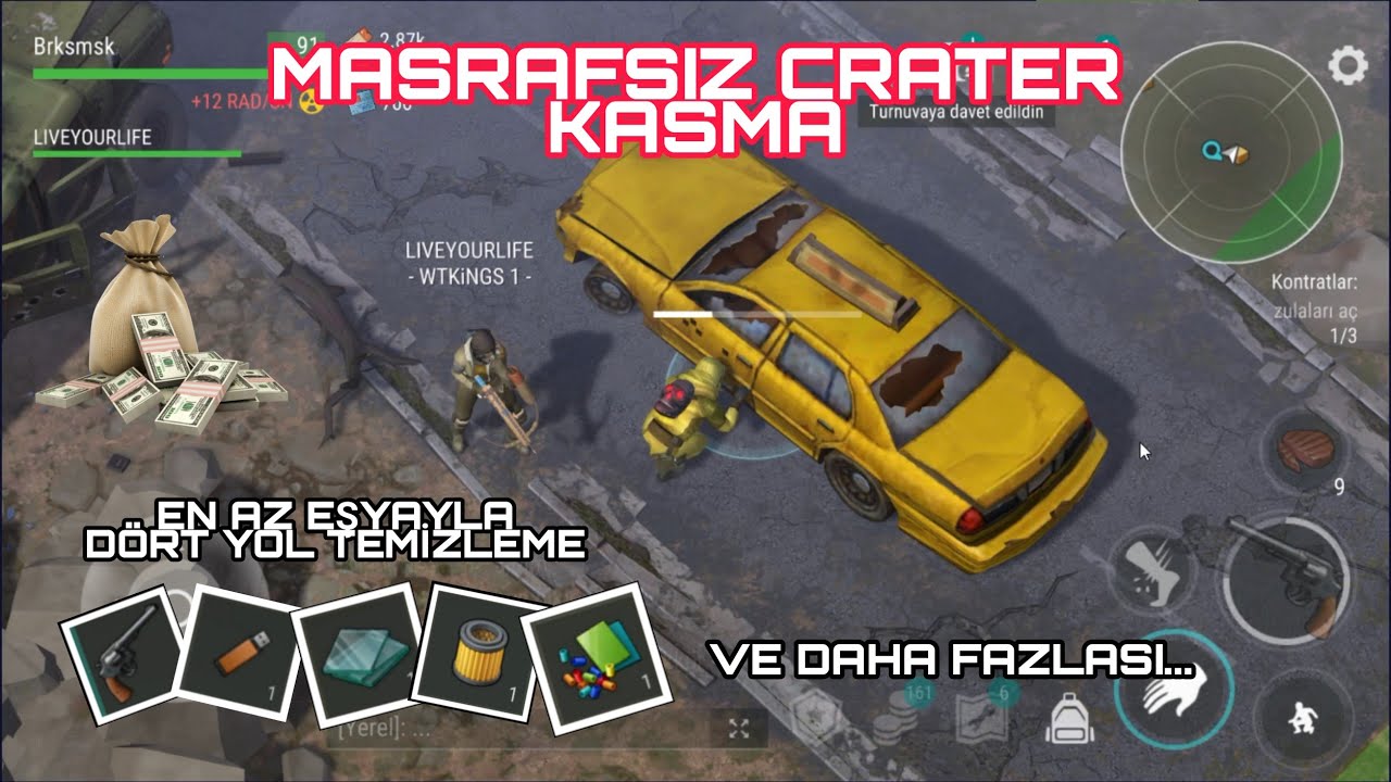 MASRAFSIZ CRATER DÖRT YOL TEMİZLEME - CRATERDE KASMA TAKTİKLERİ - LAST DAY ON EARTH CROSSROAD