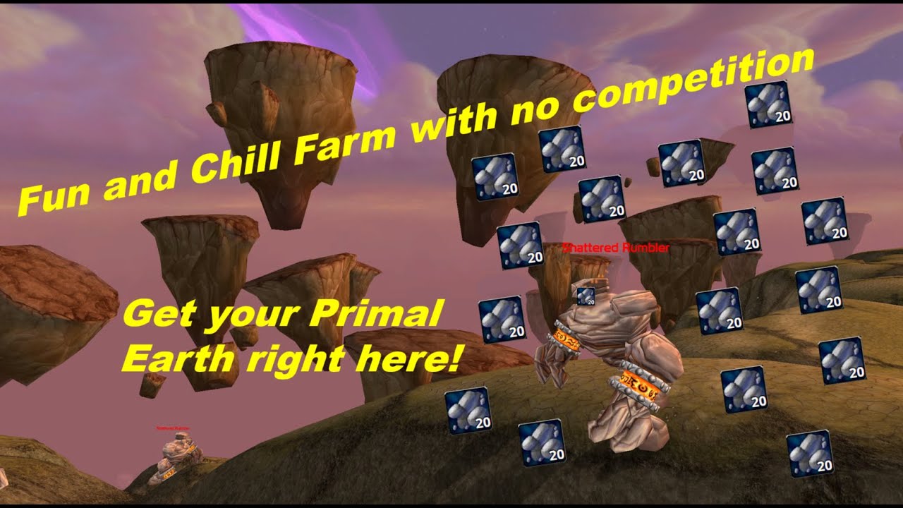 Farming 5 HOURS of PRIMAL EARTH in Nagrand! | WoW TBC CLASSIC Primal Earth Gold Farm