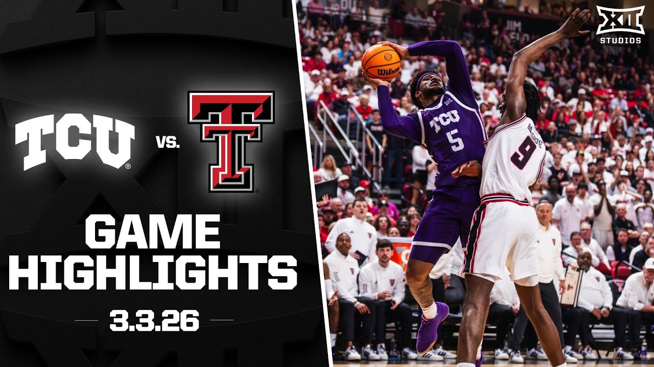 TCU vs. #10 Texas Tech Game Highlights | 2025-26 Big 12 Men’s Basketball