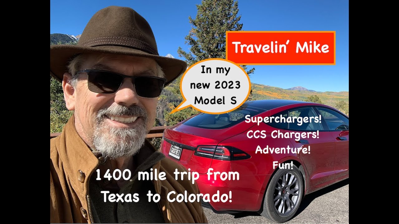 1400 mi. trip from Texas to Colorado in new '23 Tesla Model S
