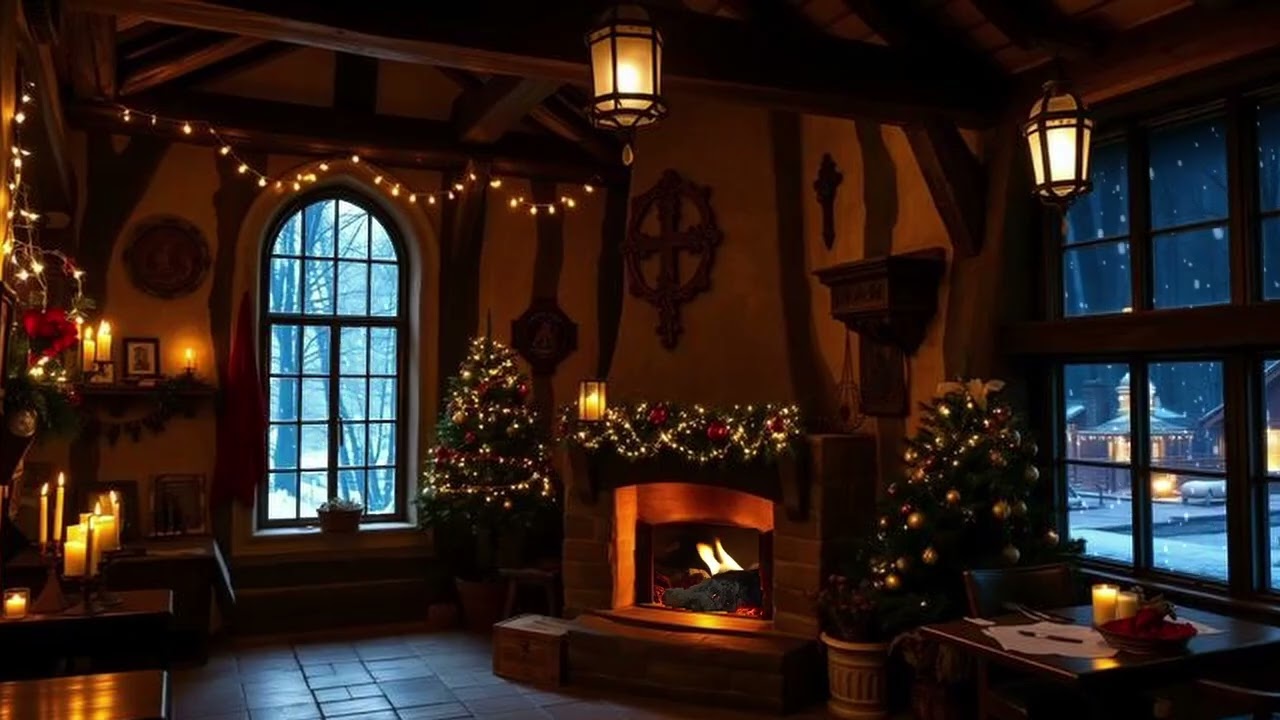 Tavern's Tables - Snowstorm Tavern Fireplace