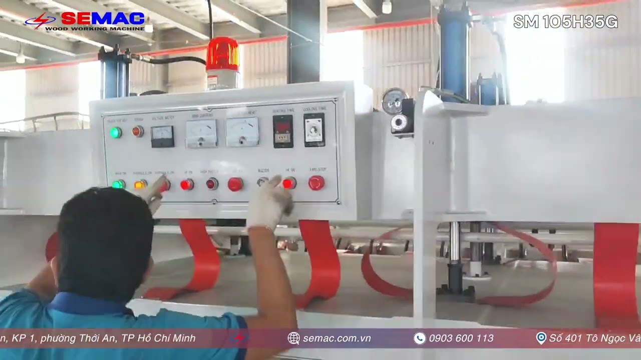 Quy trình vận hành máy ghép cao tần | Máy ghép tấm cao tần | Quốc Duy