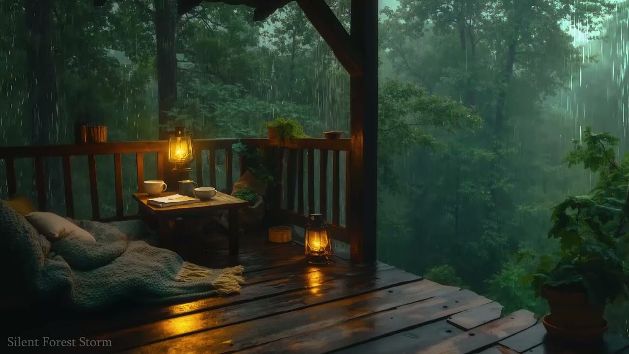 Forest Rain at Dusk 🌧️ Gentle Natural Ambience | Fall Asleep Deeply & Wake Refreshed