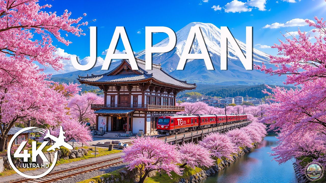 Japan Spring 4K 🌸 Tranquil Mount Fuji, Sacred Temples & Blooming Sakura
