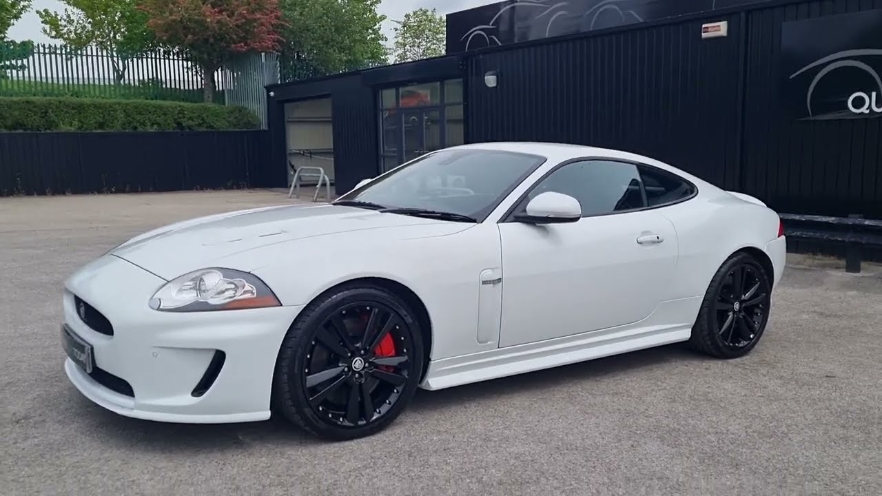 Jaguar XKR in Polaris White with Speed Pack and Black Pack Walk Around