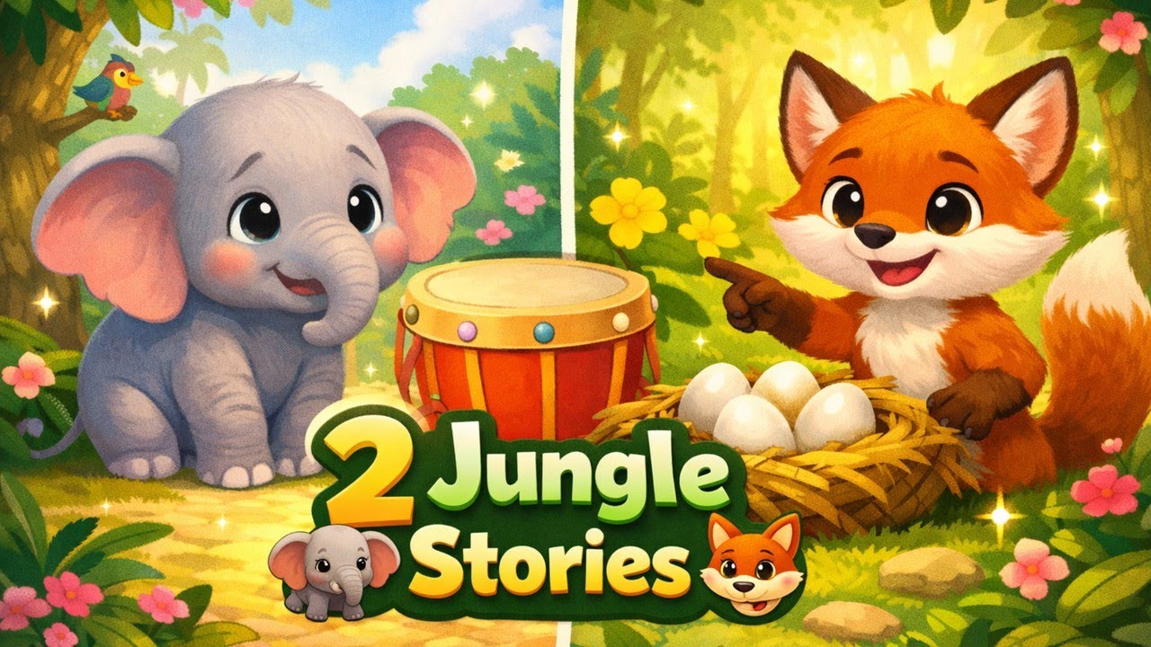 The Shy Elephant + The Clever Fox | Courage & Kindness Stories for Children | Bedtime Stories