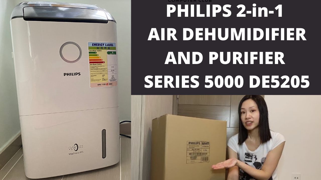 UNBOXING of Philips 2-in-1 Air Dehumidifier + Purifier Series 5000 DE5205 + installation